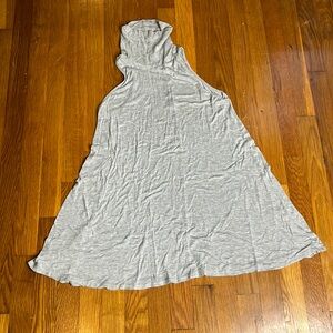 LUXE Womens Size small Gray Sleeveless Turtleneck Midi Dress